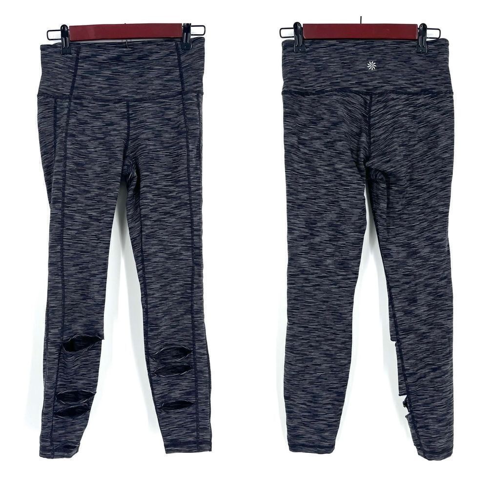 Athleta space dye front cutout leggings small 25” moto